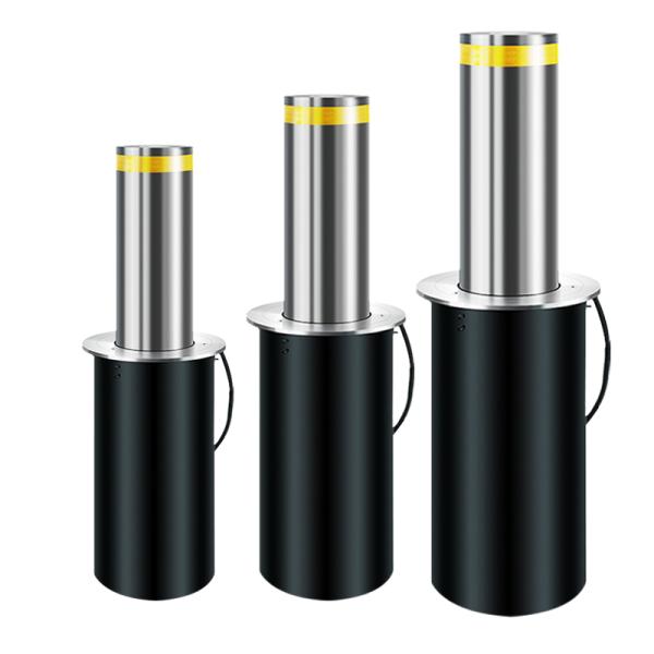 600mm Height Hydraulic Retractable Bollards Barriers With Chromeplate Guide Rail