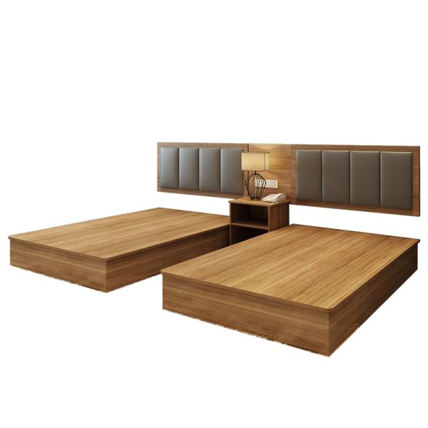 Hotel Wooden Bedroom Furniture Sets / Apartment Bedroom Sets Modern Design