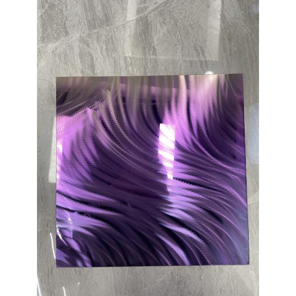 4X8 polished stainless steel sheet 304 mirror laser with color pattern 3d corrugated metal sheet texture