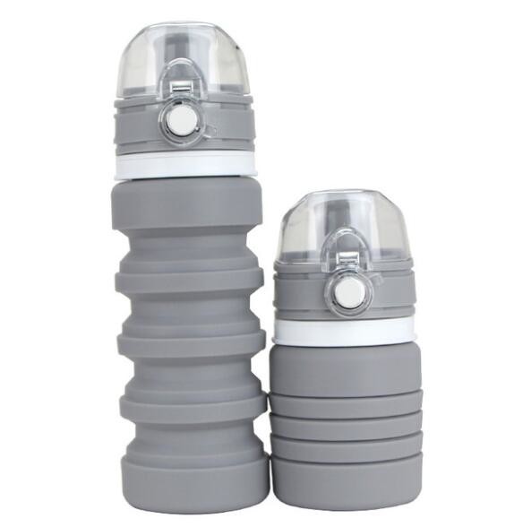 Leak Proof Collapsible Travel Water Bottle FDA Approved For Camping