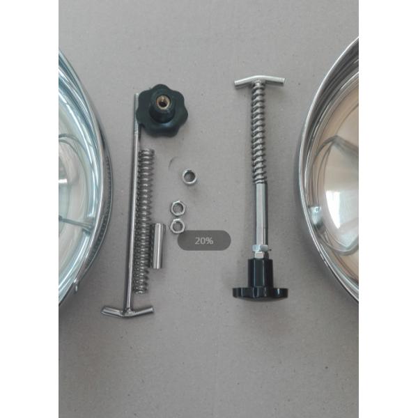 Different Size Gray Color Pig Self Feeder , Round Metal Swine Self Feeders