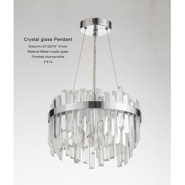 OEM D33x51cm Crystal Glass Pendant Light For Hotel