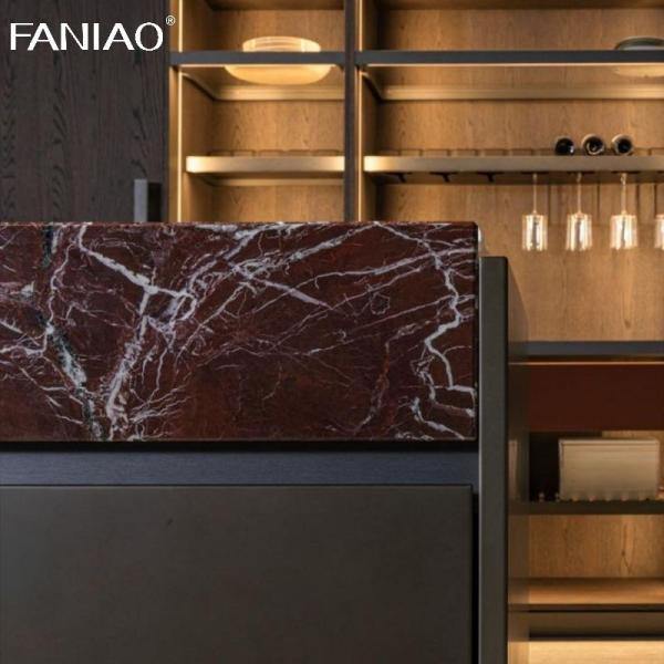 Custom Modular Modern Home Kitchen Furniture With Wine Cabinet