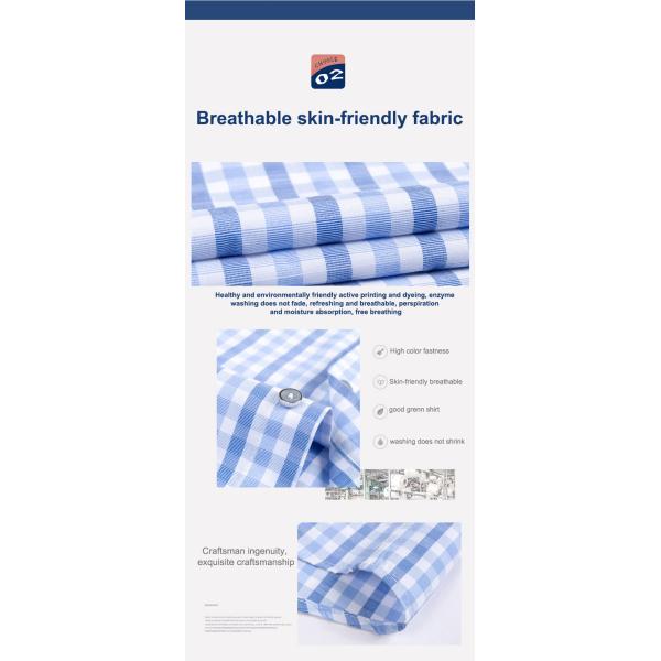 Custom Logo Slim Fit Men's Dress Shirts 100% Cotton Plaid Long Sleeve Shirt for Men 2022