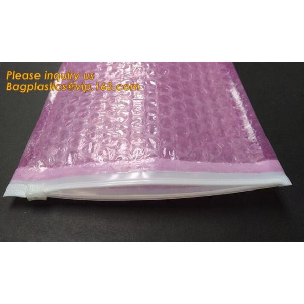 air mail metallic holographi rose gold bubble padded mailer / Zip lockk bubble bag/ slider bubble bag,Holographic Factory