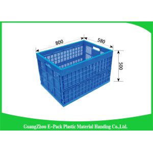 Virgin PP Black Plastic Storage Boxes , Recyclable Collapsible Plastic