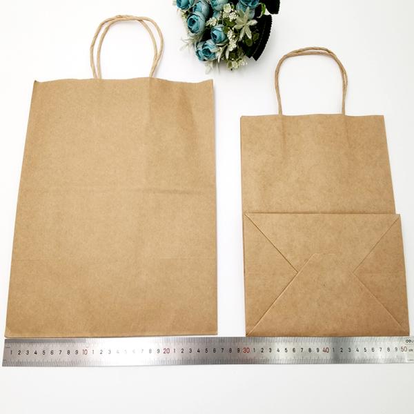 Kraft Paper Packaging Bag Gift Crafts Shopping Biodegradable Bag With Twisted Handle