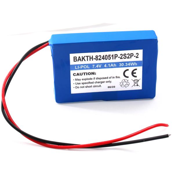 BAKTH-824051P-2S2P-2 7.4V 4.1Ah Hot Sale Rechargeable Lithium Polymer Battery Pack Customized Lithium Ion Batteries