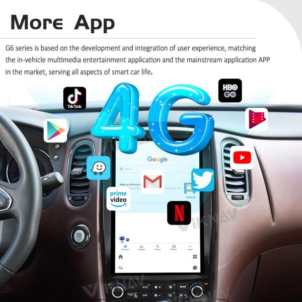 Infiniti QX50 EX25 2010-2017 Aftermarket Bluetooth Car Stereo Double Din Head Unit