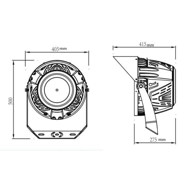 150LM/W 300 Watt 45000LM IP66 LED Stadium Flood Lights