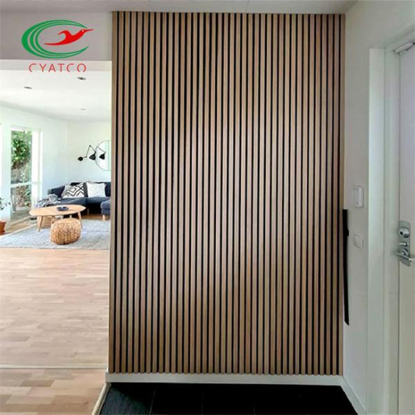 Decorative Sound Acoustic Panel 3D Slat Wall Panels For Auditorium Hall