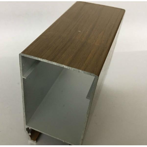 Wood Finish Aluminium Profiles For Windows And Doors Shape Customized