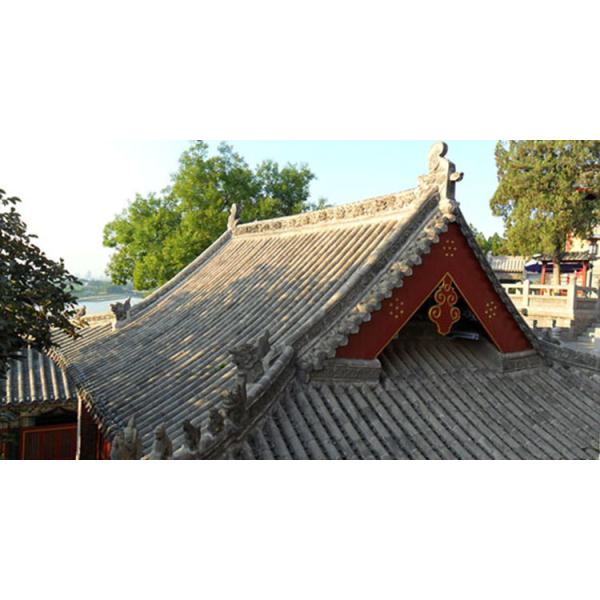 Unglazed Gazebo Chinese Clay Roof Tiles Matt Gazebo Bent Handmade Craft