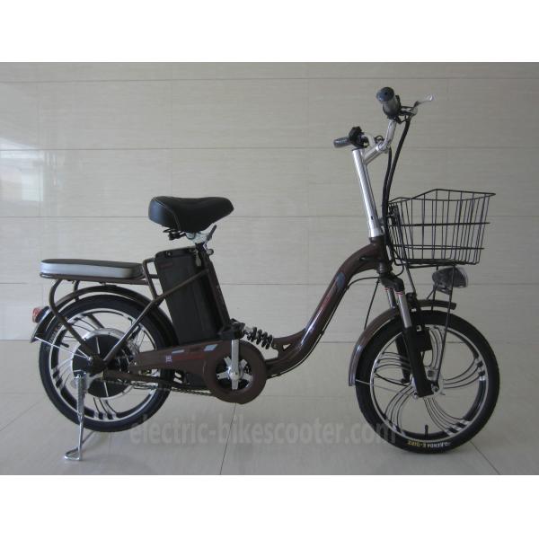 36V 250W Electric Folding City Bike Steel Suspension Frame
