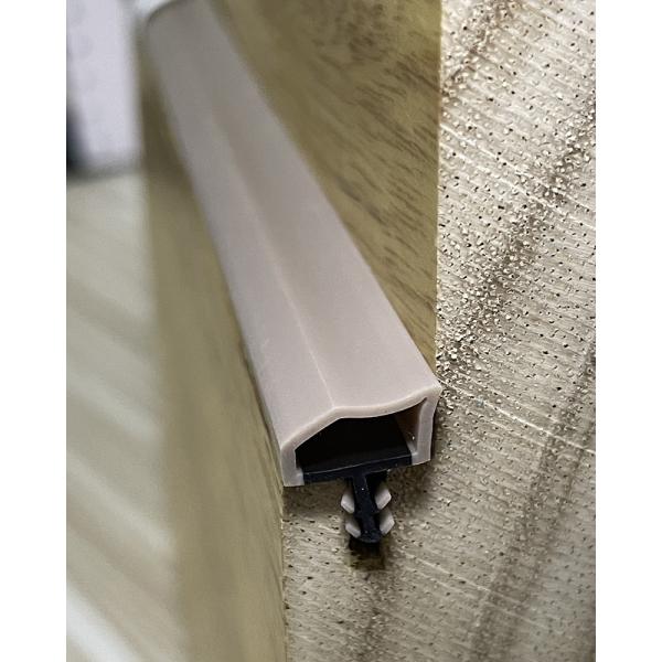 High Resilience Wooden Door Seal Strips Door Weatherstripings Gray Oak Color 10*6mm