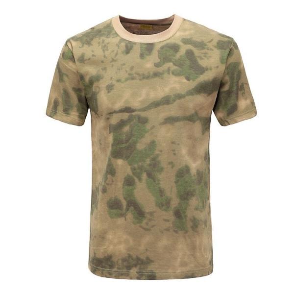 China Xinxin Manufacturer Camouflage Round Neck Pure Cotton Short Sleeves Tactical Training T-shirt