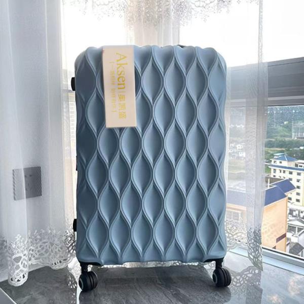 Men Women Bird's Nest Pattern Luggage High Aesthetic Scratch-Resistant Quiet 360° Wheels 4 Spinner Wheels Black Suitcase