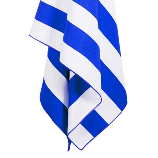 Recycled Blue And White Striped Resort Beach Towels Quick Dry