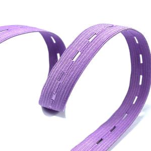Quality Adjustable Buttonhole Elastic Webbing 20mm Elastic Strap With Button Holes for sale