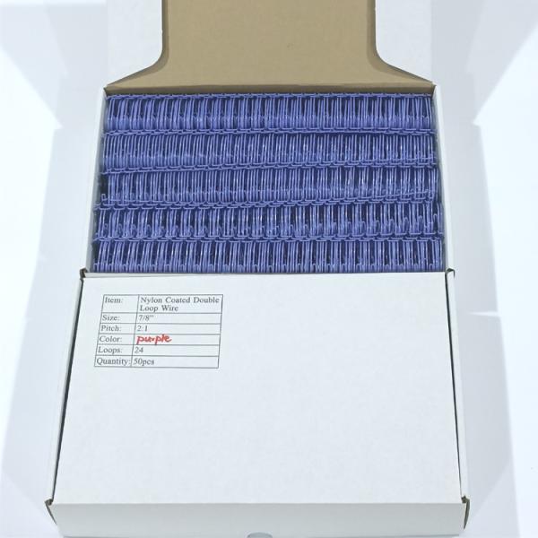 Orange Nylon Coating Double Loop Wire Binding 2:1 For Notebooks