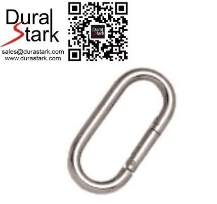 Egg Shape Stainless Steel Locking Carabiner Spring Hook Clip Quicklinks