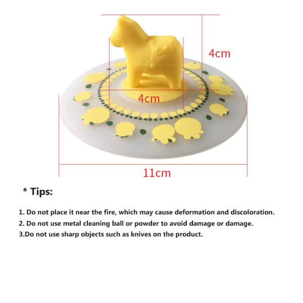 Creative Cartoon Silicone Cup Lid Leak Proof And Dustproof Ceramic Tea Cup Water Cup Lid Sealed And Fresh Keeping Lid