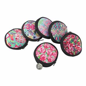 Quality Round full printing neoprene coin purse kids wallet.3mm Neoprene Material. Size is 10cm*10cm for sale