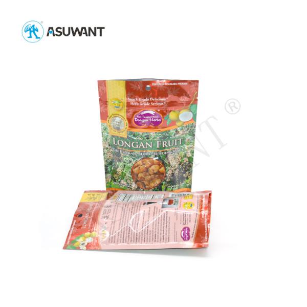 Reclosable Mylar Food Bags Plastic Zipper Sealed Laminated Layer Material