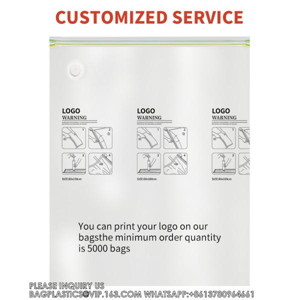 Good Quality Hanging Vacuum Storage Bag 75% Space Saver Vacuum Compression Clothing Finishing Bag