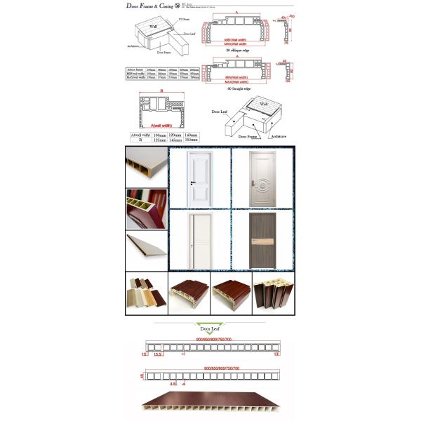 Impervious Anti Termite Doors , WPC Apartment Interior Doors 2100*800*45mm