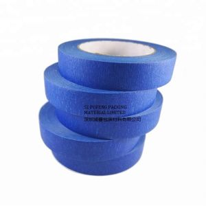 Quality Silicone Crepe Paper Blue Masking Adhesive Tape Heat Resisitance for sale