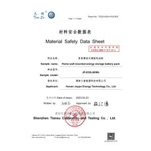 Hunan Joypo Energy Technology Co., Ltd. Certifications