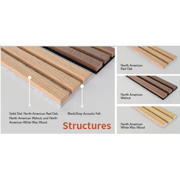 2400mm Acoustic Slat Wall Panel , Walnut Acoustic Panels For Office Studio