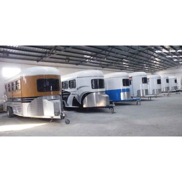Chinese two horse trailer for sale,3 horse angle load trailer manufacturer
