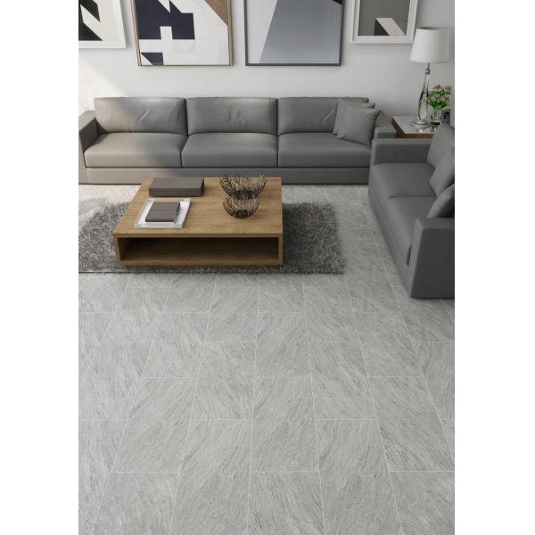 Smoky Gray Stone Pattern Vinyl Flooring 7''x48'' GKBM Greenpy MJ-S6013