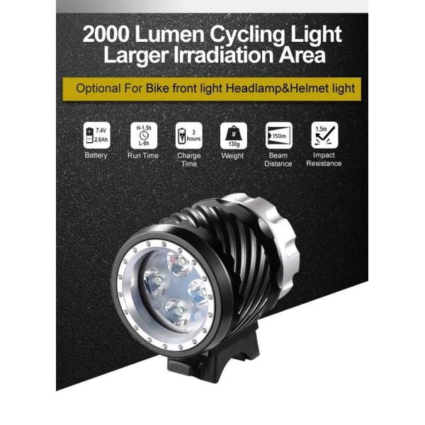 Waterproof IP65 Electric Bicycle Light For Night Road Riding CE ROHS Certificate