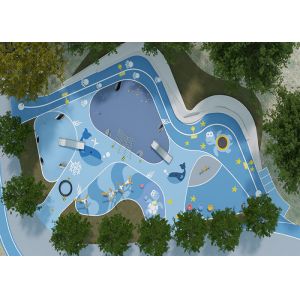 Quality Ocean Theme Outdoor Playground Equipment Micro Topography Antifade for sale