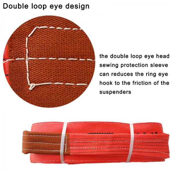 Lifting Hoisting Belt 5t Polyester Flat Webbing Slings / Webbing Strap