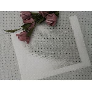 Sakura Cherry Blossom Thread White Embroidered Eyelet Fabric