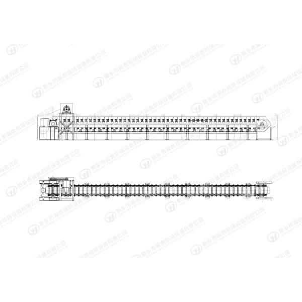YIHU Industrial Chain Conveyor , Plate Apron Conveyor With Rollers