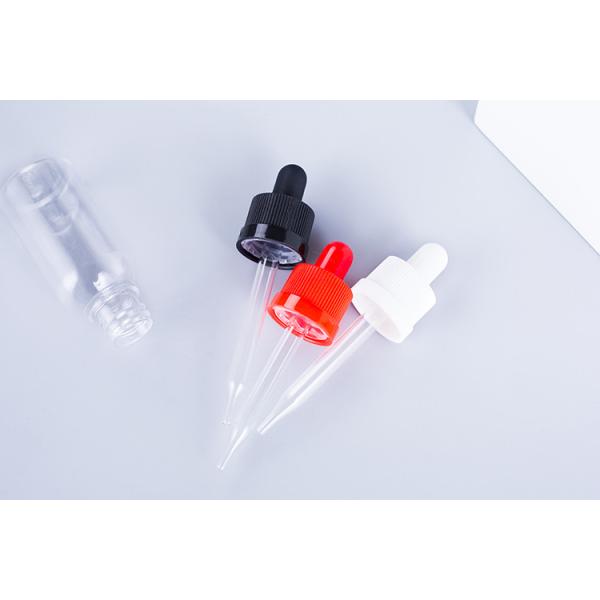 Custom Logo Dropper Bottles Set Transparent Black Various Sizes 10ml-120ml Smooth Surface 5000pcs Print