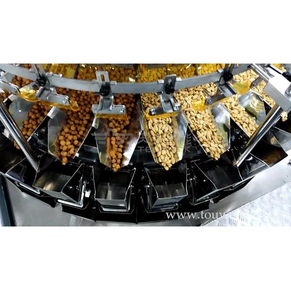 Nuts Scale Multihead Weigher 0.8L Dimple Pate With MCU Control System