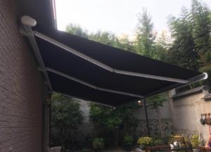 China Anthracite Grey Motorized Full Cassette Retractable Awnings Aluminum Frame on sale