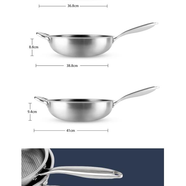 Honeycomb Nonstick Fry Pan Stainless Steel For Home Kitchen