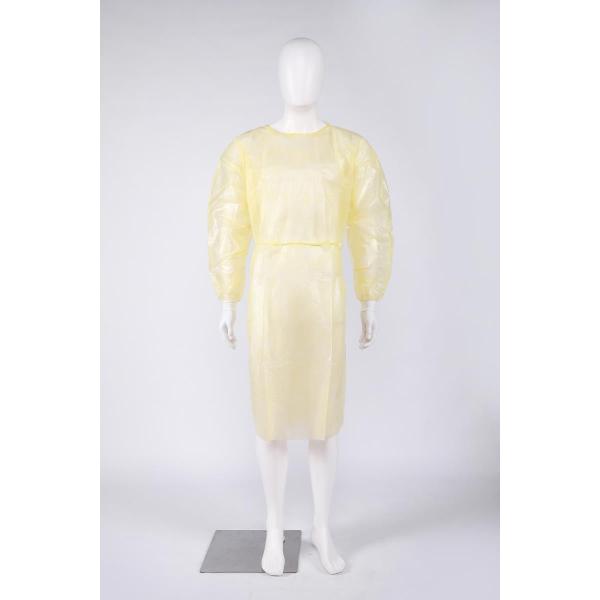 S&J Disposable medical isolation protective gown pp non woven material yellow isolation gowns