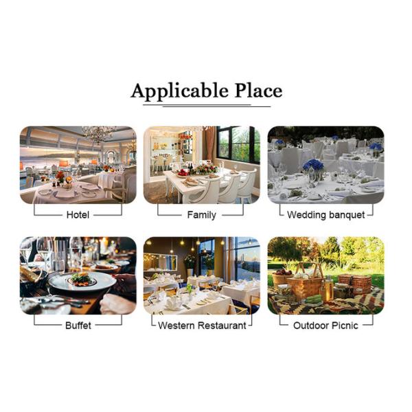 Impact Resistance Straight Ceramic Dinner Plate Microwave Safe 6