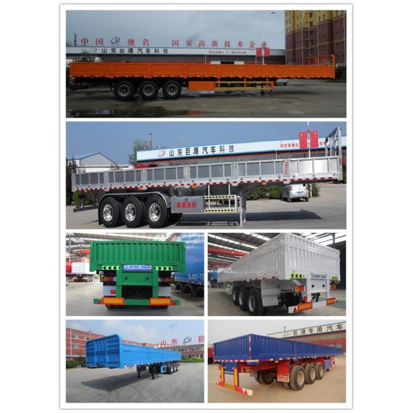 9.00-22.5 Rim Tri Axles Drop Side Wall Semi Trailer for Cargo Transport in Russia