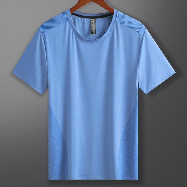 Sports T-Shirt Men&prime;s Fitness Clothes Summer Short Sleeve Ice Silk Quick Drying Clothes Loose Running Set Basketball Trainingpractice