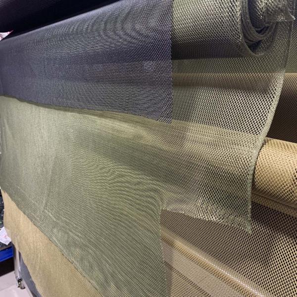 Camouflage Cloth Fabric Canvas Net Knit PU Coating Fabric Green Webbing