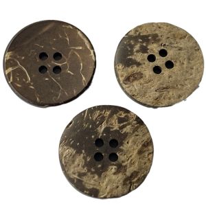 Quality ODM Natural Coconut Buttons 4 Hole 38L Round Shape Fashionable for sale